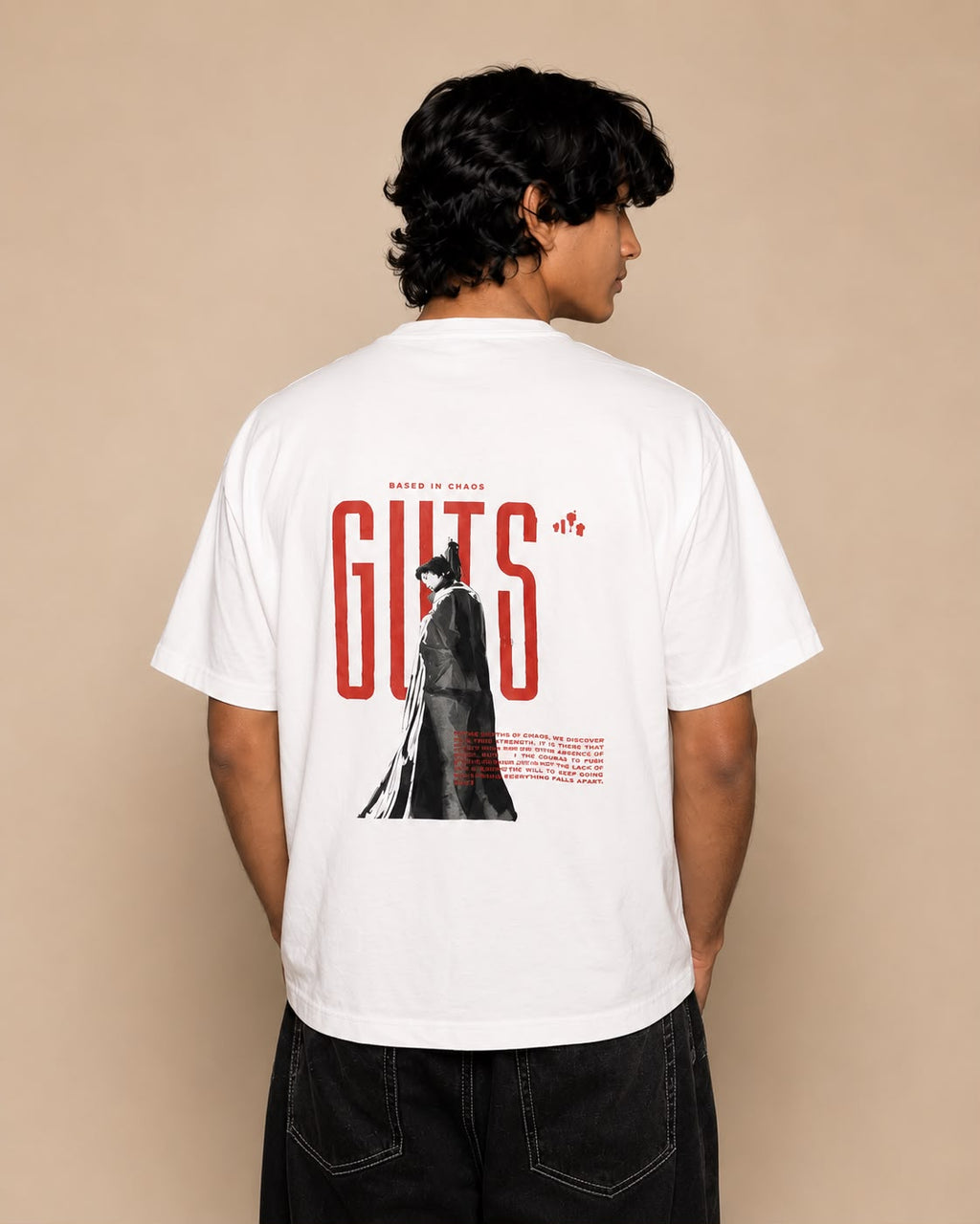 Bright Mind white tee - back graphic view